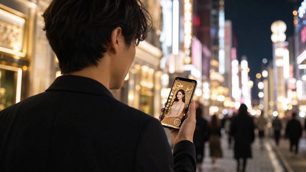 出勤情報を見て来店するイメージ